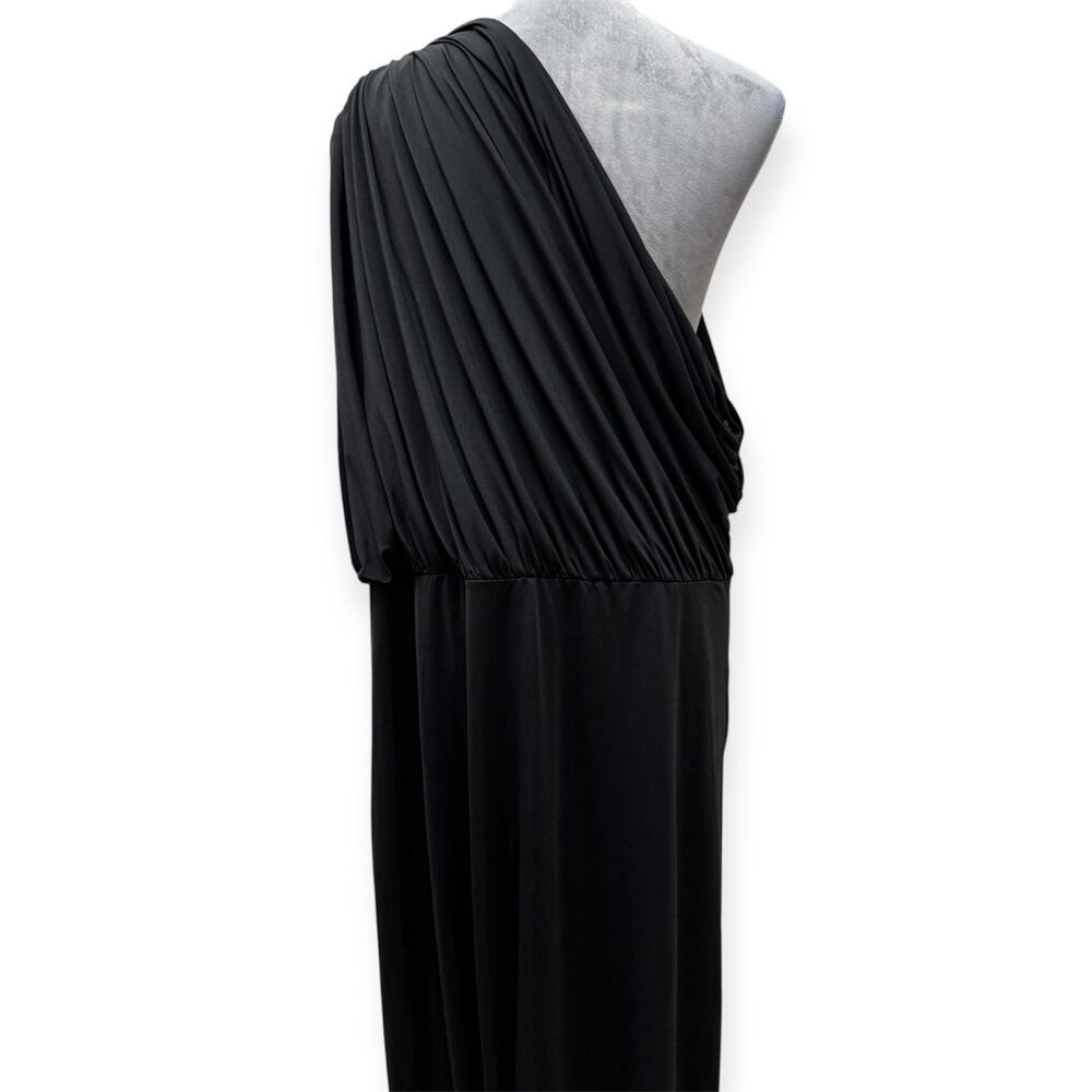 KAREN MILLEN Plus Size Slinky Drapey Jersey One Shoulder Maxi Dress Size XXL - Picture 7 of 12